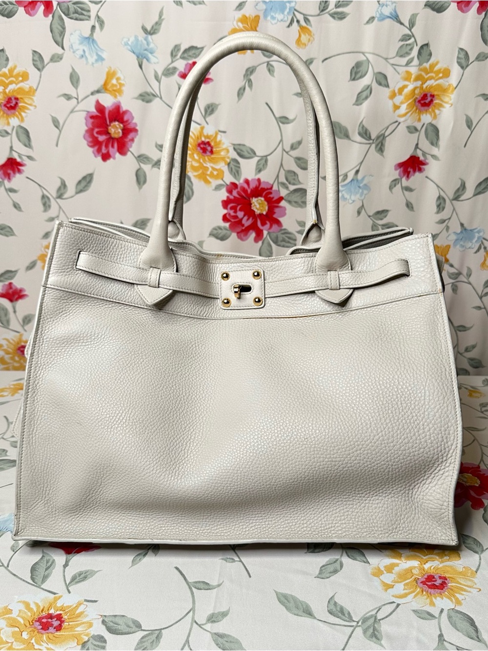 SUAREZ NEW YORK | RARE | The Gracie Bag | Ivory Calf | Good Condition